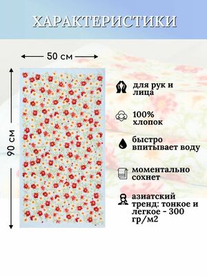 BOLANGDE Полотенце Япония Сакура 50х90 лицевое голубой (вид 14) BOLANGDE Полотенце Япония Сакура 50х90 лицевое голубой (фото, вид 14)