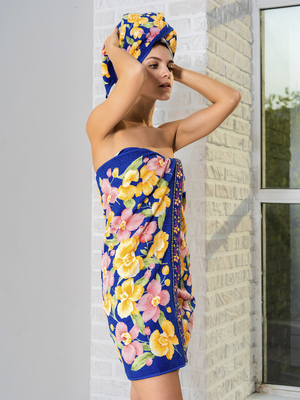 BOLANGDE Полотенце Япония баня ОРХИДЕЯ САПФИР 70х140 СИНИЙ (вид 2) BOLANGDE Полотенце Япония баня ОРХИДЕЯ САПФИР 70х140 СИНИЙ (фото, вид 2)