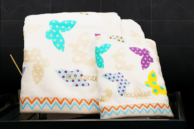 BOLANGDE Полотенце для лица, рук махровое в наборе 2 шт., для детей и взрослых, для семьи Япония Бабочки, белый/мятный/бежевый, размер 34х78 (вид 5) BOLANGDE Полотенце для лица, рук махровое в наборе 2 шт., для детей и взрослых, для семьи Япония Бабочки, белый/мятный/бежевый, размер 34х78 (фото, вид 5)