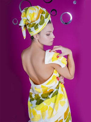 BOLANGDE Полотенце Полоса 70х140 банное-зеленый (вид 5) BOLANGDE Полотенце Полоса 70х140 банное-зеленый (фото, вид 5)