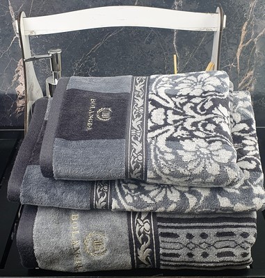 BOLANGDE Набор полотенец для рук и лица 2 шт, полотенце для ванной махровое, велюровое, 100% хлопок, Япония Арабеска 34х78, серый (вид 2) BOLANGDE Набор полотенец для рук и лица 2 шт, полотенце для ванной махровое, велюровое, 100% хлопок, Япония Арабеска 34х78, серый (фото, вид 2)