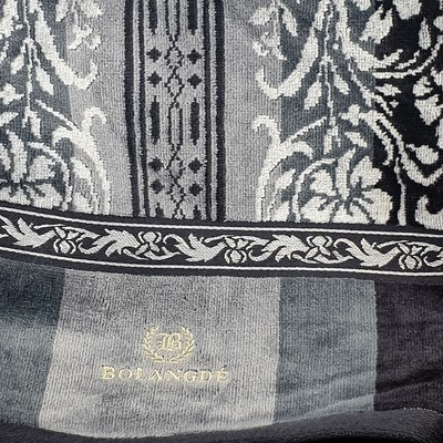 BOLANGDE Набор полотенец для рук и лица 2 шт, полотенце для ванной махровое, велюровое, 100% хлопок, Япония Арабеска 34х78, серый (вид 4) BOLANGDE Набор полотенец для рук и лица 2 шт, полотенце для ванной махровое, велюровое, 100% хлопок, Япония Арабеска 34х78, серый (фото, вид 4)