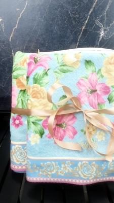 BOLANGDE Набор махровых полотенец для ванной, банное большое и для лица и рук, 100% хлопок, Япония Пионы 100х150 и 50х90, голубой 2 шт (вид 1) BOLANGDE Набор махровых полотенец для ванной, банное большое и для лица и рук, 100% хлопок, Япония Пионы 100х150 и 50х90, голубой 2 шт (фото, вид 1)