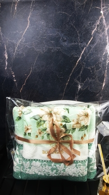 BOLANGDE Набор махровых полотенец для ванной, банное и для лица и рук, 100% хлопок, Япония Жасмин 70х140 и 50х90, зеленый 2 шт (вид 1) BOLANGDE Набор махровых полотенец для ванной, банное и для лица и рук, 100% хлопок, Япония Жасмин 70х140 и 50х90, зеленый 2 шт (фото, вид 1)