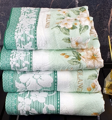 BOLANGDE Набор махровых полотенец для ванной, банное и для лица и рук, 100% хлопок, Япония Жасмин 70х140 и 50х90, зеленый 2 шт (вид 12) BOLANGDE Набор махровых полотенец для ванной, банное и для лица и рук, 100% хлопок, Япония Жасмин 70х140 и 50х90, зеленый 2 шт (фото, вид 12)