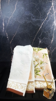 BOLANGDE Набор махровых полотенец для ванной, банное и для лица и рук, 100% хлопок, Япония Ландыши 70х140 и 50х90, бежевый 2 шт (вид 2) BOLANGDE Набор махровых полотенец для ванной, банное и для лица и рук, 100% хлопок, Япония Ландыши 70х140 и 50х90, бежевый 2 шт (фото, вид 2)