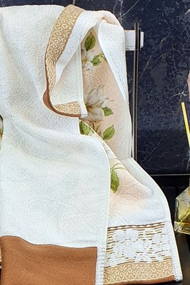 BOLANGDE Подарочный набор Жасмин 2пр 34х78+34х78 беж+зел (вид 4) BOLANGDE Подарочный набор Жасмин 2пр 34х78+34х78 беж+зел (фото, вид 4)