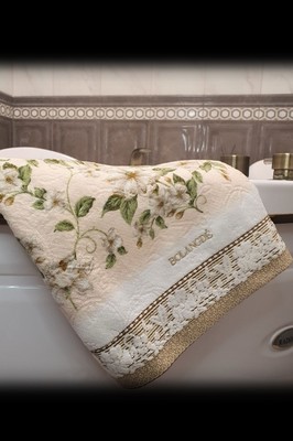 BOLANGDE Подарочный набор Жасмин 2пр 34х78+34х78 беж+зел (вид 5) BOLANGDE Подарочный набор Жасмин 2пр 34х78+34х78 беж+зел (фото, вид 5)