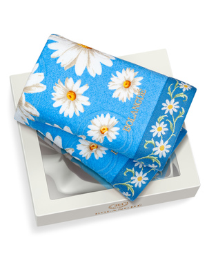 BOLANGDE Подарочный набор Ромашки 2пр 34х78+34х78 син (вид 1) BOLANGDE Подарочный набор Ромашки 2пр 34х78+34х78 син (фото, вид 1)