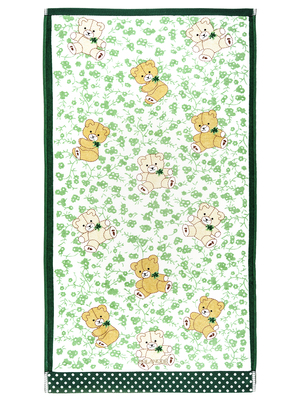 BOLANGDE Подарочный набор Мишки 70х140 + 50х90 зел (вид 1) BOLANGDE Подарочный набор Мишки 70х140 + 50х90 зел (фото, вид 1)
