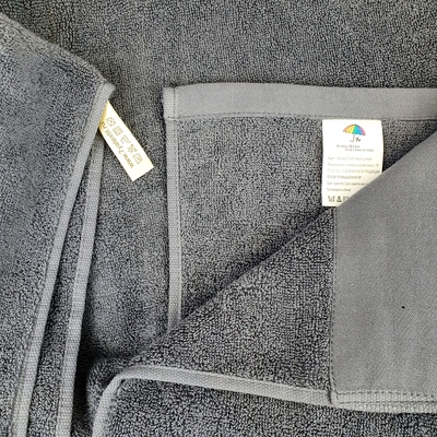 Однотонное 7Я текстиль Полотенце для рук, лица махровое 2 шт 34х75 см однотонное с бордюром в точечку, хлопок, 7Я текстиль, тёмно-серый (вид 4) Однотонное 7Я текстиль Полотенце для рук, лица махровое 2 шт 34х75 см однотонное с бордюром в точечку, хлопок, 7Я текстиль, тёмно-серый (фото, вид 4)