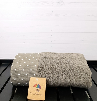 7Я текстиль Полотенце для рук, лица махровое 2 шт 34х75 см однотонное с бордюром в точечку, хлопок, 7Я текстиль, коричневый (вид 5) 7Я текстиль Полотенце для рук, лица махровое 2 шт 34х75 см однотонное с бордюром в точечку, хлопок, 7Я текстиль, коричневый (фото, вид 5)