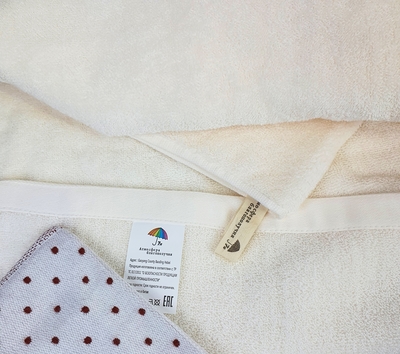 7Я текстиль Полотенце для рук, лица махровое 2 шт 34х75 см однотонное с бордюром в точечку, хлопок, 7Я текстиль, молочный (вид 3) 7Я текстиль Полотенце для рук, лица махровое 2 шт 34х75 см однотонное с бордюром в точечку, хлопок, 7Я текстиль, молочный (фото, вид 3)