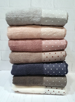 7Я текстиль Полотенце для рук, лица махровое 2 шт 34х75 см однотонное с бордюром в точечку, хлопок, 7Я текстиль, светло-серый (вид 6) 7Я текстиль Полотенце для рук, лица махровое 2 шт 34х75 см однотонное с бордюром в точечку, хлопок, 7Я текстиль, светло-серый (фото, вид 6)