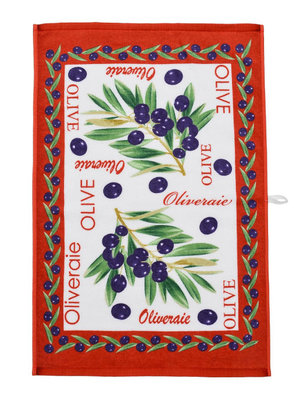 BOLANGDE Кухонные полотенца "Оливки" Япония KT-1045-красный BOLANGDE Кухонные полотенца "Оливки" Япония KT-1045-красный