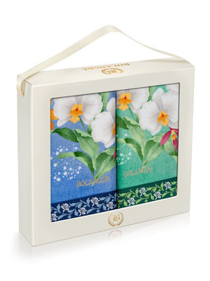 BOLANGDE Подарочный набор Ирисы 2пр 50х90+50х90 син+зел BOLANGDE Подарочный набор Ирисы 2пр 50х90+50х90 син+зел (фото)