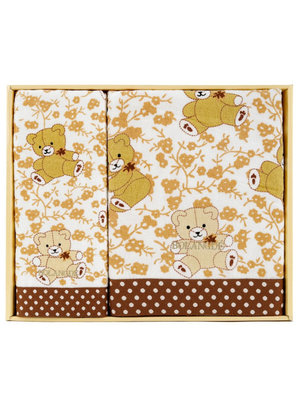 BOLANGDE Подарочный набор Мишки 70х140 + 50х90 беж BOLANGDE Подарочный набор Мишки 70х140 + 50х90 беж (фото)