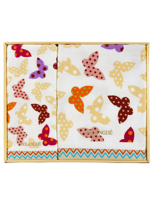 BOLANGDE Подарочный набор Бабочки 70х140 + 50х90 оранж BOLANGDE Подарочный набор Бабочки 70х140 + 50х90 оранж (фото)