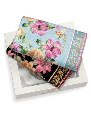 BOLANGDE Подарочный набор Пион 2пр 34х78+34х78 чер+гол BOLANGDE Подарочный набор Пион 2пр 34х78+34х78 чер+гол (фото)