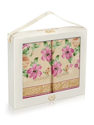 BOLANGDE Подарочный набор Пион 2пр 34х78+34х78 беж BOLANGDE Подарочный набор Пион 2пр 34х78+34х78 беж (фото)