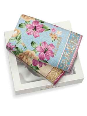 BOLANGDE Подарочный набор Пион 2пр 34х78+34х78 гол+беж BOLANGDE Подарочный набор Пион 2пр 34х78+34х78 гол+беж