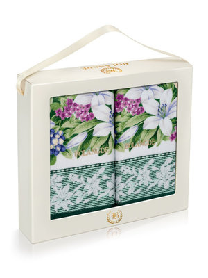 BOLANGDE Подарочный набор Лилия 2пр 34х78+34х78 зел BOLANGDE Подарочный набор Лилия 2пр 34х78+34х78 зел (фото)