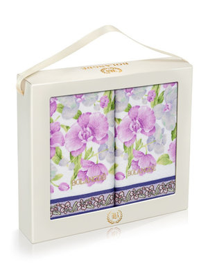 BOLANGDE Подарочный набор Орхидея светлая 2пр 34х78+34х78 бел BOLANGDE Подарочный набор Орхидея светлая 2пр 34х78+34х78 бел