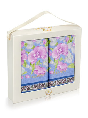 BOLANGDE Подарочный набор Орхидея светлая 2пр 34х78+34х78 гол BOLANGDE Подарочный набор Орхидея светлая 2пр 34х78+34х78 гол (фото)