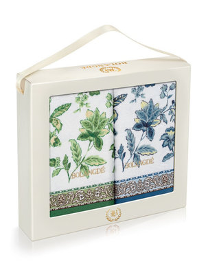 BOLANGDE Подарочный набор Гжель 2пр 34х78+34х78 зел+син BOLANGDE Подарочный набор Гжель 2пр 34х78+34х78 зел+син (фото)