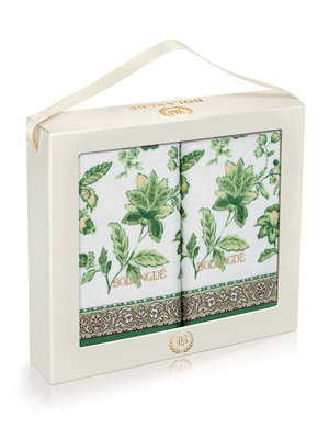 BOLANGDE Подарочный набор Гжель 2пр 34х78+34х78 зел BOLANGDE Подарочный набор Гжель 2пр 34х78+34х78 зел (фото)