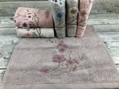 EforHome Полотенце SIKEL ELIT PURRY хлопок (30*50) модель сакура голубой EforHome Полотенце SIKEL ELIT PURRY хлопок (30*50) модель сакура голубой