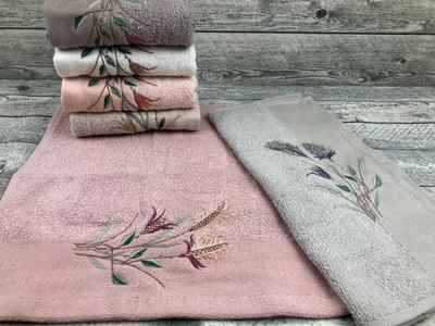 EforHome Полотенце SIKEL ELIT PURRY хлопок (50*90) модель колосок серый EforHome Полотенце SIKEL ELIT PURRY хлопок (50*90) модель колосок серый