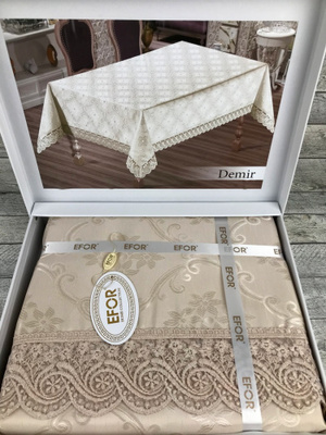 EforHome Скатерть EFOR DEMIR 160*220 прямоугольная капучино EforHome Скатерть EFOR DEMIR 160*220 прямоугольная капучино