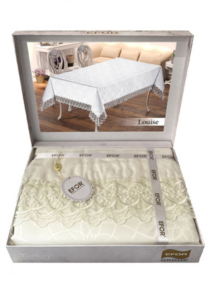 EforHome Скатерть EFOR LOUISE 160x220 кремовый EforHome Скатерть EFOR LOUISE 160x220 кремовый
