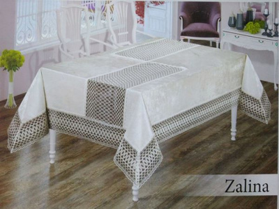 EforHome Скатерть EFOR ZALINA KREM 160x220 прямоугольная (кремовый) EforHome Скатерть EFOR ZALINA KREM 160x220 прямоугольная (кремовый)