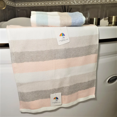 7Я текстиль Полотенце для лица, рук тканевое 34х75 - 2 шт, хлопок 100%, 7Я, Полоска, серый/розовый+голубой 7Я текстиль Полотенце для лица, рук тканевое 34х75 - 2 шт, хлопок 100%, 7Я, Полоска, серый/розовый+голубой