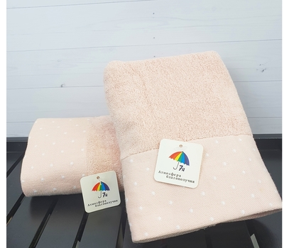 7Я текстиль Полотенце для рук, лица махровое 2 шт 34х75 см однотонное с бордюром в точечку, хлопок, 7Я текстиль, светло-розовый 7Я текстиль Полотенце для рук, лица махровое 2 шт 34х75 см однотонное с бордюром в точечку, хлопок, 7Я текстиль, светло-розовый (фото)