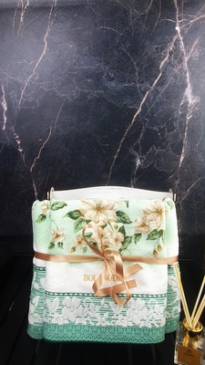 BOLANGDE Набор махровых полотенец для ванной, банное и для лица и рук, 100% хлопок, Япония Жасмин 70х140 и 50х90, зеленый 2 шт BOLANGDE Набор махровых полотенец для ванной, банное и для лица и рук, 100% хлопок, Япония Жасмин 70х140 и 50х90, зеленый 2 шт (фото)