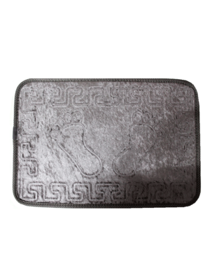 Коврик для ванной комнаты 40х60 бархатный серый Коврик для ванной комнаты 40х60 бархатный серый